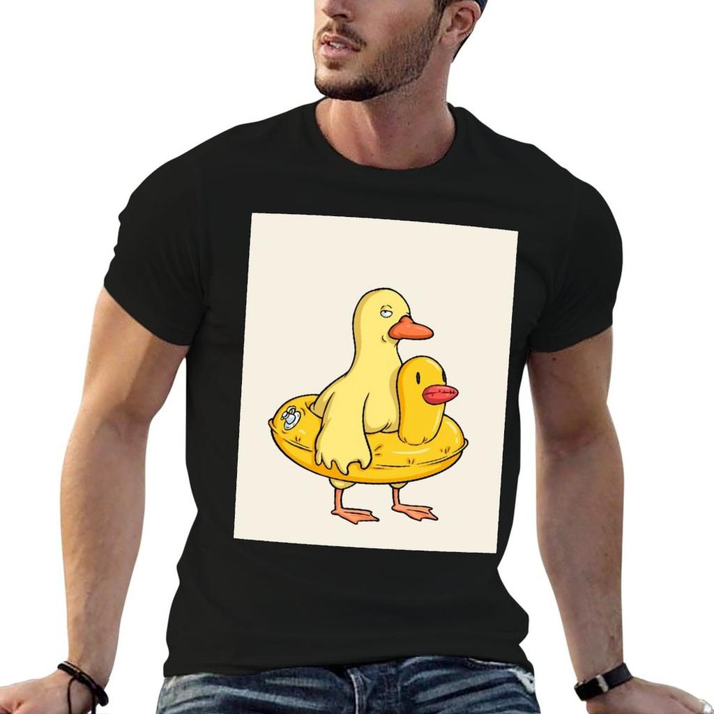 double duck TShirt Casual Soft Cotton Short Sleeve Tee