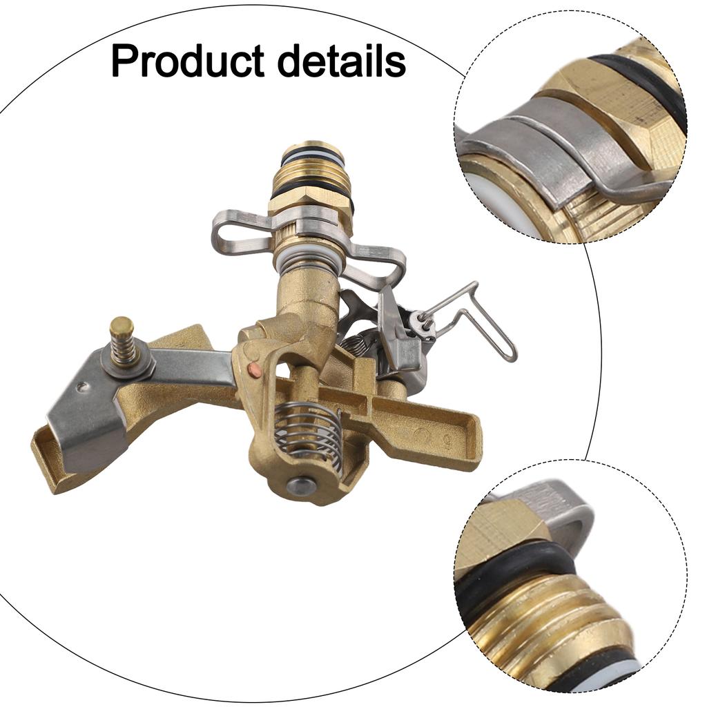 Copper Spray Head 360 Degree Sprinkler All Weather Resistance Customizable Watering Experience Pulse Spray 11.5*12*7cm