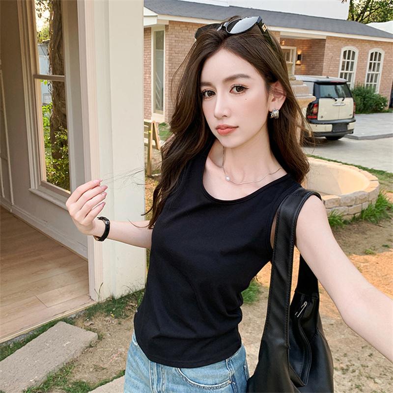 New Summer Styles Women's Spaghetti-Strap Tank Tops Women's Round-Neck Sleeveless Tops Women's Casual T-Shirts Women's Tank Top