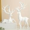 62KD Hand Carve Resin Deer Ornamentation Reindeer Sculpture Designs To Elevates Sophisticated Interior Styles Display