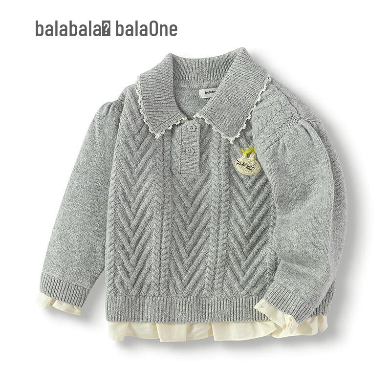 Детский вязаный свитер с мультяшным принтом для девочек Balabala One