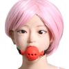 SM gag sex ball with hole soft rubber gag large, medium and small full silicone gag export source sex gag