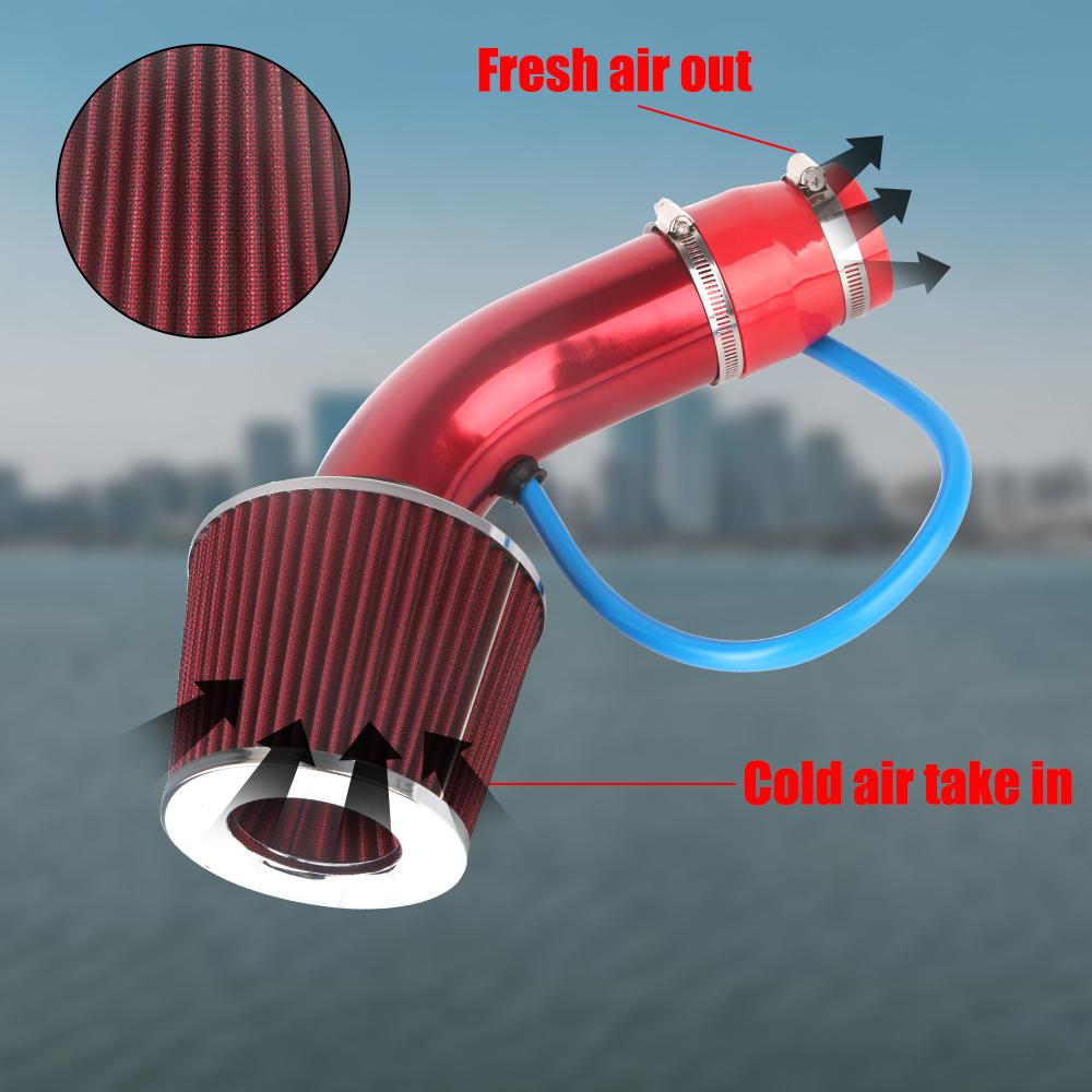 Aluminum Car Accessories Turbo Induction Pipe Tube Kit Universal With Air Filter 76mm/3Inch Car Cold Air Intake System