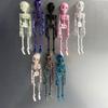 2/5PCS 3D Printed Skeleton Fridge Magnets with Movable Joints Cute Skull Fridge Magnets Home Kitchen Halloween Funny Decoration