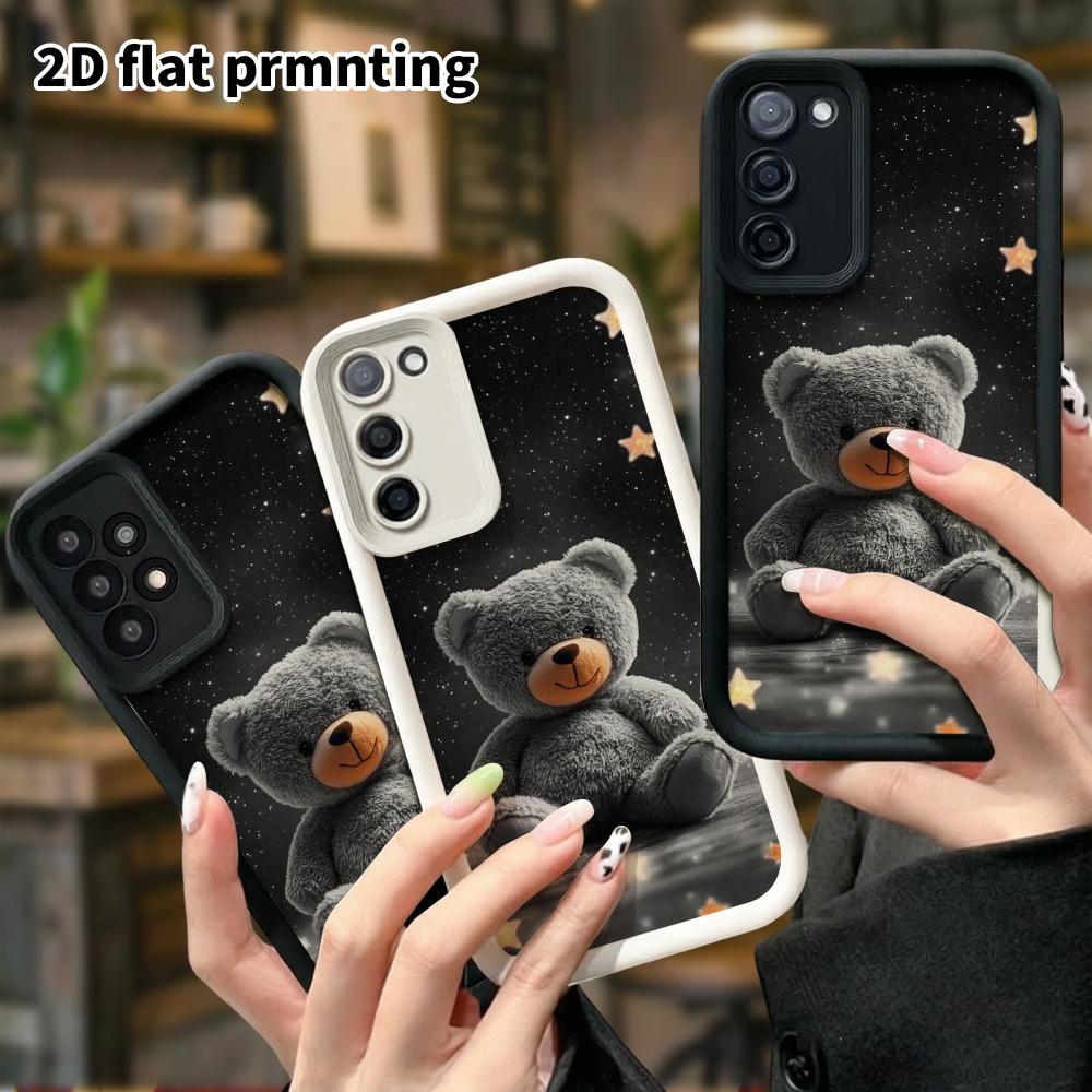Phone Case: 2D flat, fits Samsung Galaxy A34 A35 M05 M06 S20 S22 S21 FE Plus 5G, plush little bear, perfect holiday gift for Christmas and Halloween