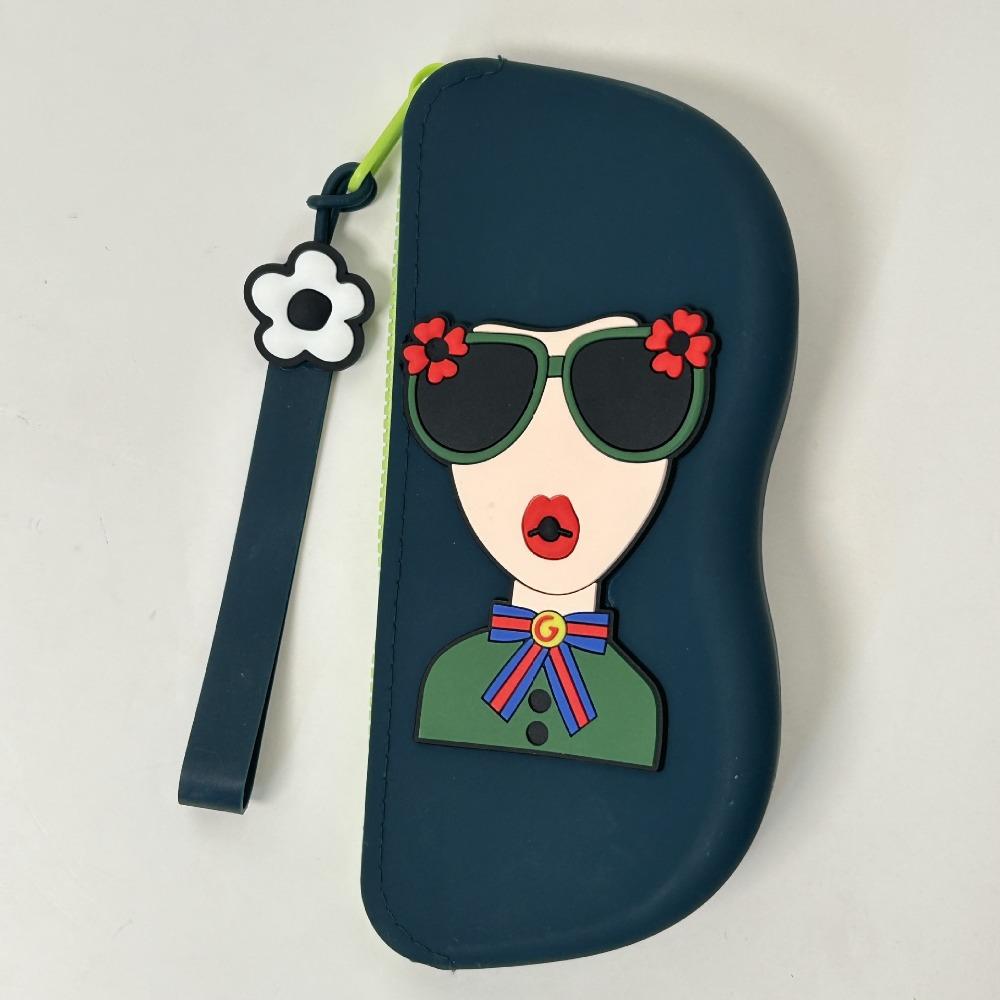 Simple Multifunctional Silicone Eyeglasses Case Dustproof Waterproof Small Items Bag Cartoon Coin Purse Sunglasses Pouch Female