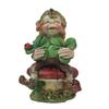 [R7094] - Resin Figurine 'Lucky Pixie' Clover - 8 Cm