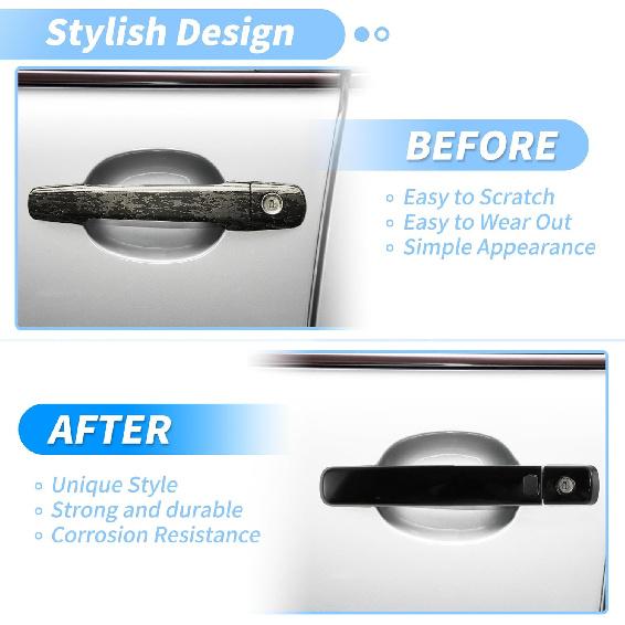 Motoforti Door Handle Cover Protector for Nissan Altima 2007-2013 for Nissan Frontier 2005-2020 for Nissan Maxima 2004-2008 Exterior Door Handle