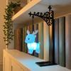 Wrought Iron Owl Bookshelf Lamp Vintage Bookend Shelf Lamp Reading Nook Light  Birthday Gift