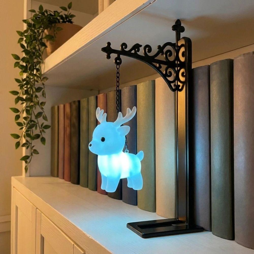 Wrought Iron Owl Bookshelf Lamp Vintage Bookend Shelf Lamp Reading Nook Light Birthday Gift