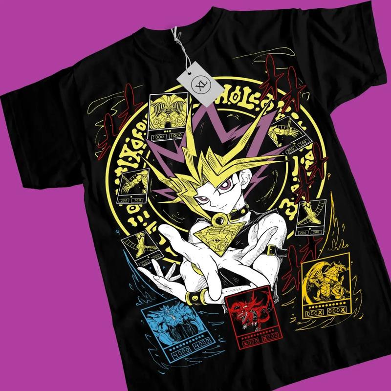 Camisa Negra Yu-gi-oh, Camiseta Yu-gi, Manga, Anime, Ni?a De