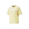 Animal Print Crew Neck Pullover Short Sleeve T-Shirt Women T-Shirt Yellow 673107-42