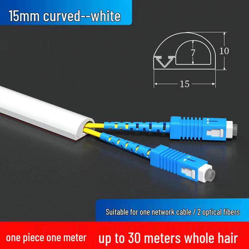 ПВХ Кабель-канал для поверхностного монтажа: Скрытая проводка и декоративная крышка для сети с боковым отверстием для оптоволокна и открытых проводов.