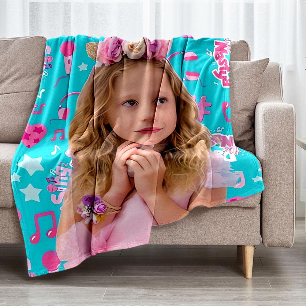 Like Nastya Theme Printed Blanket - Perfect for Couch, Bed, Travel & Outdoor Use | Machine Washable, Cozy & Durable.