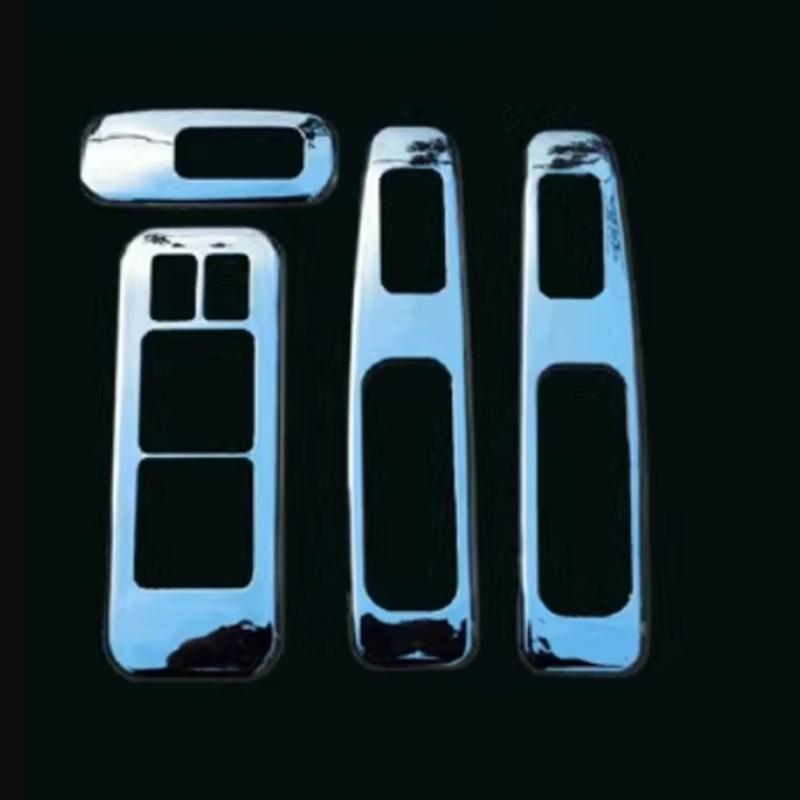 For Nissan Qashqai J10 2007-2014 Accessorie 4pcs/set ABS Side Door Window Lift Control Button Panel Decoration Cover Case Sticker
