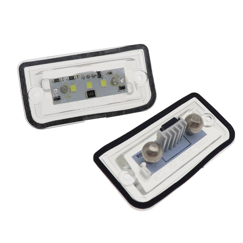 2 шт. белые 3 SMD светодиодные фонари номерного знака для Mercedes-Benz C W203 седан CLK W209 A209 C209 SL R230 равномерное освещение