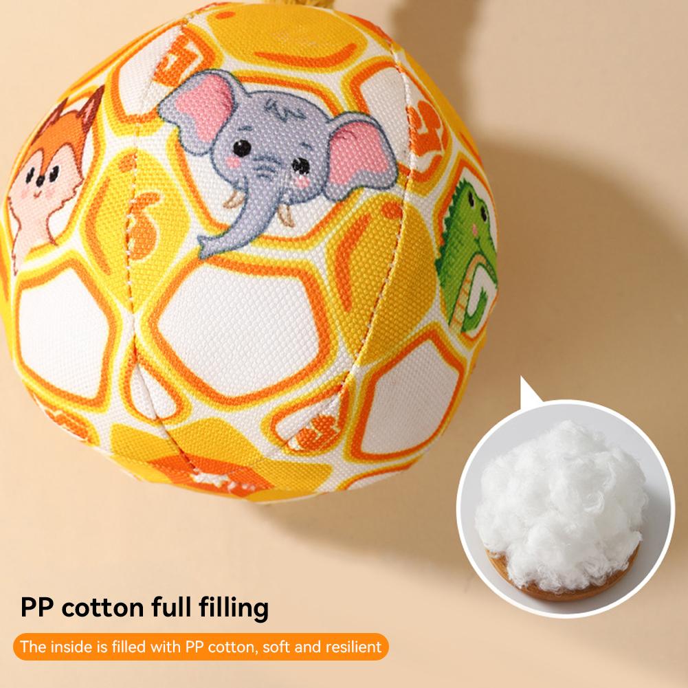 Interactive Ball Dog Toy for Aggressive Chewers Training Decompress Bite Resistant Plush Handle Dog Toys with Bells Pet Supplies