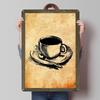 Coffee Cup Sketch Tinplate Signs Vintage Poster Vintage Home Decor Items Custom Metal Sign for Wall Art Decoration Art of Murals