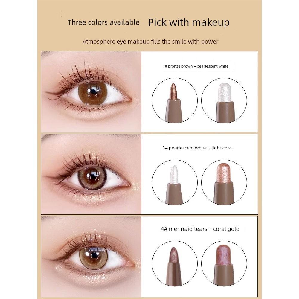 Other Double-Ended Eyeliner and Highlighter Pen, Two-In-One, Pearlescent, Brightening, Smudge-Proof, Waterproof, for Defining Eye Makeup