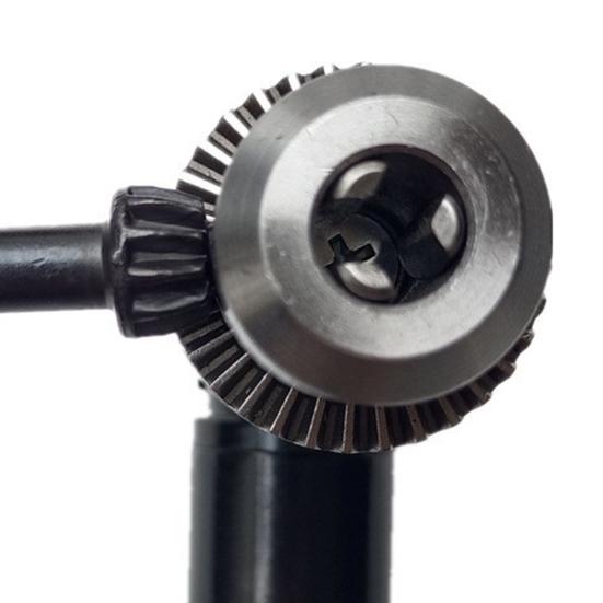 Right Angle Chuck for Power Drill 90 Degree Attachment, Corner Adapter with 0.8-10mm 3-Jaw Chuck, Compatible Most Bits Metal