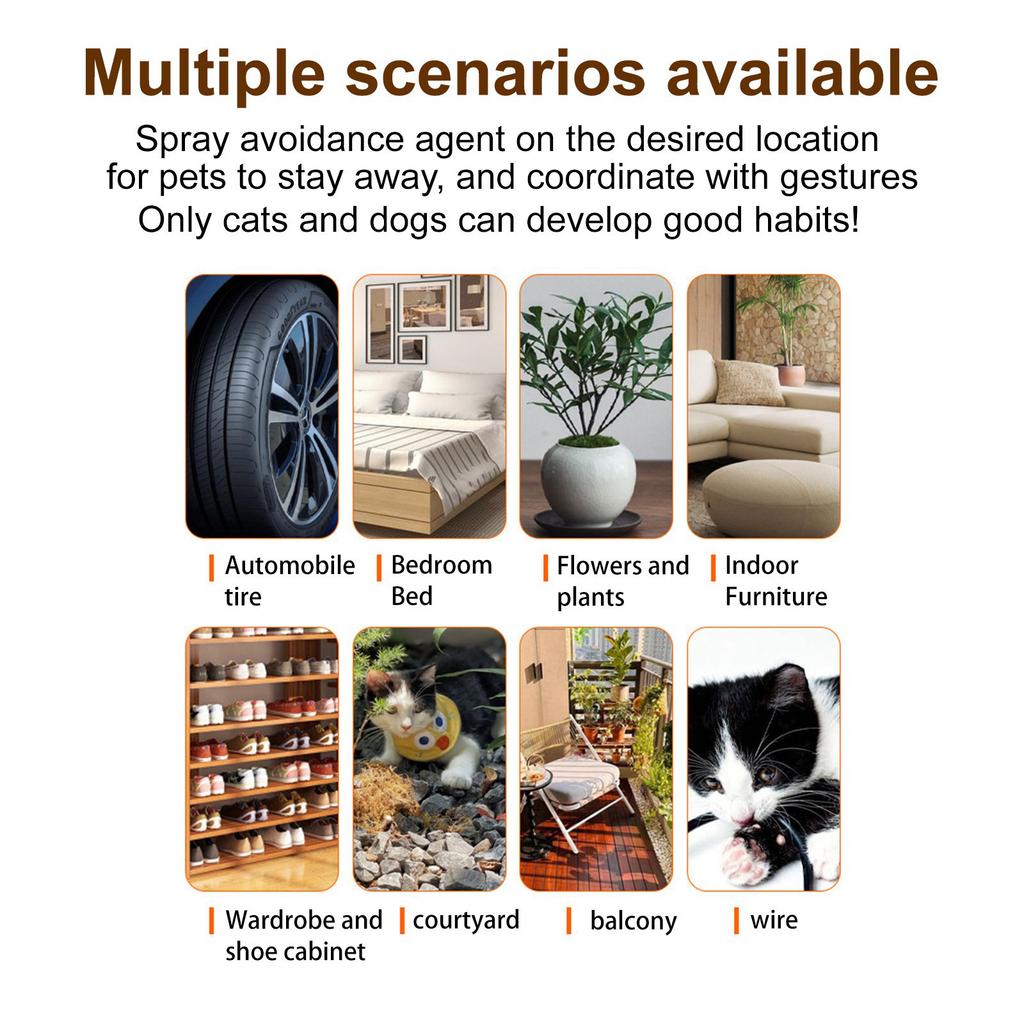 Does Not Contain, Protects Furniture, Cat Spray Orange To Prevent Cats From Scratching And Peeing On The Bed, Indoor And Outdoor Car 100ml