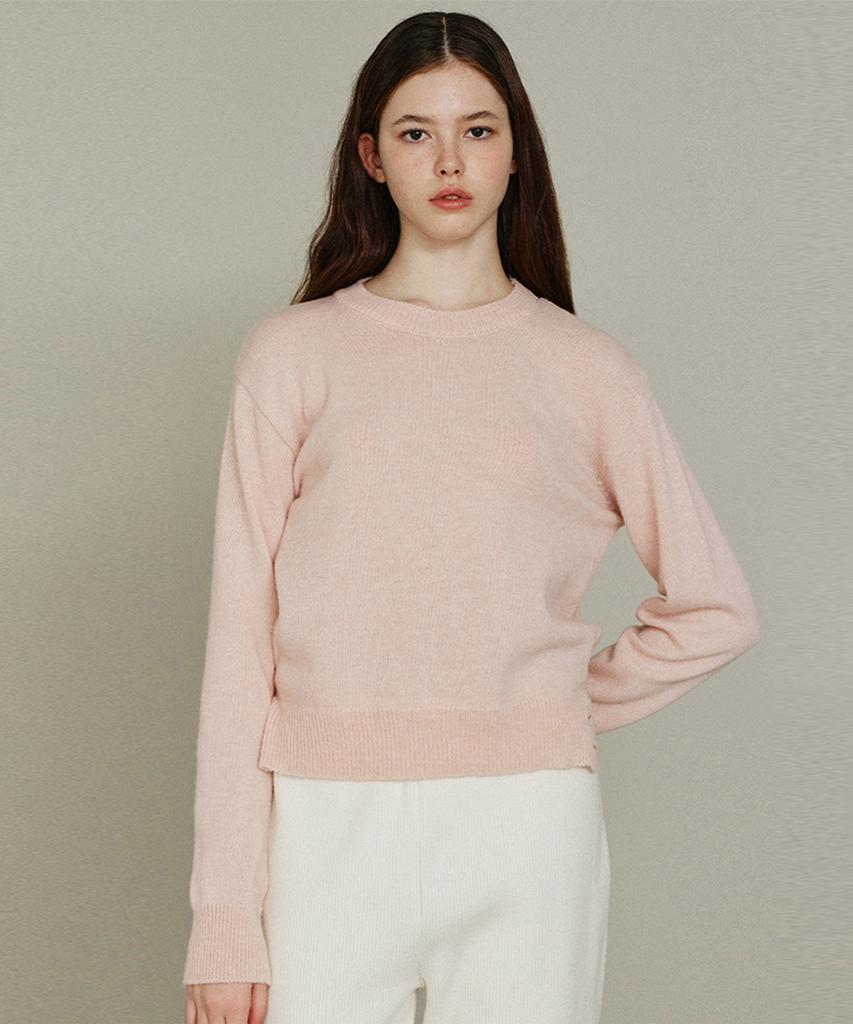 ITOV SEOUL Slit Button Round Knit Pk