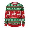2025 Autumn Christmas Snowflake Digital Print Couple Sweatshirt - Round Neck Fashion Apparel