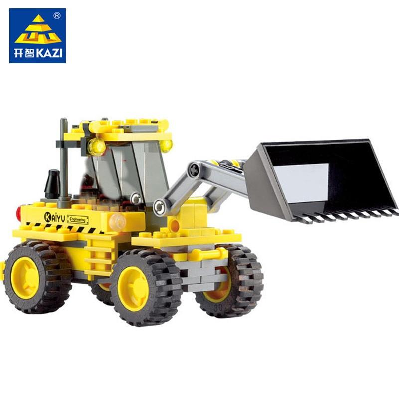 117 шт., городской строительный бульдозер, грузовик, автомобиль, строительные блоки, наборы для детей, DIY Creator, кирпичи, развивающие игрушки