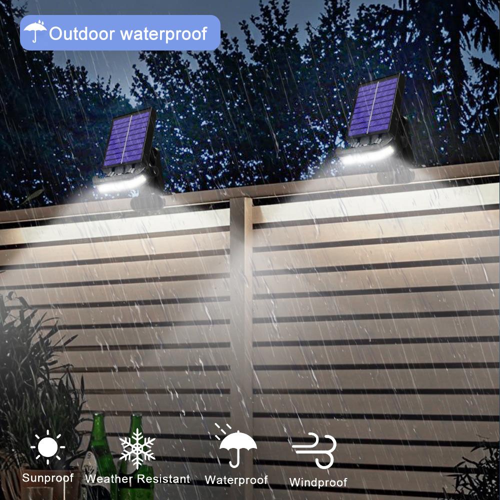 Portable Solar Clip Light Motion Sensor 40LED Solar Street Lamp Security Wall Light Adjustable Angle Power Mode Display Fence Pa