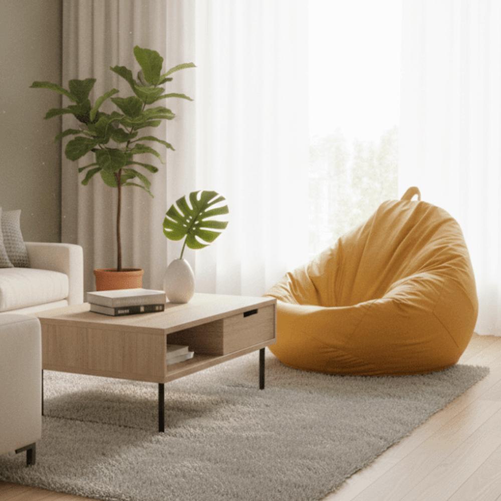Waterproof Bean Bag Chair Sofa Cover with Handle and Pocket Puff Couch Cover Lazy Sofa Cover Kids