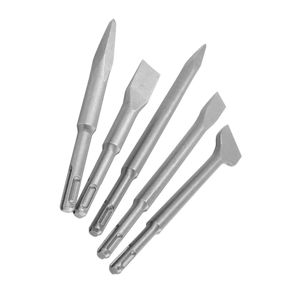 5 шт. Ударные зубила с круглым хвостовиком из стали 40Cr для перфоратора, точечные, плоские