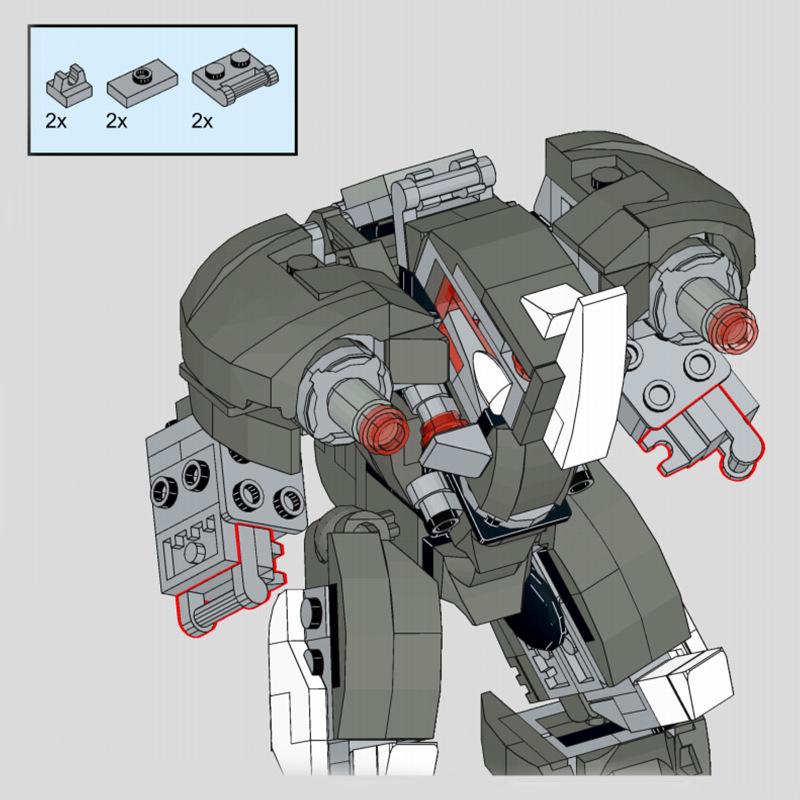Строительный блок M, совместимый с Lego, Робот-трансформер Меха-Носорог, Развитие интеллекта, Модель Mind Set для детей