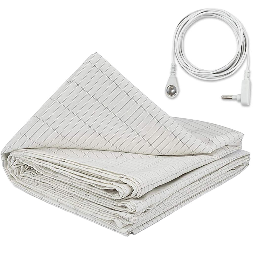 Earthing Bed Sheet Flat Sheet Silver Fiber Conductive Organic Grounding Sleep Sheets Release Static Protect Health Grounding Mat