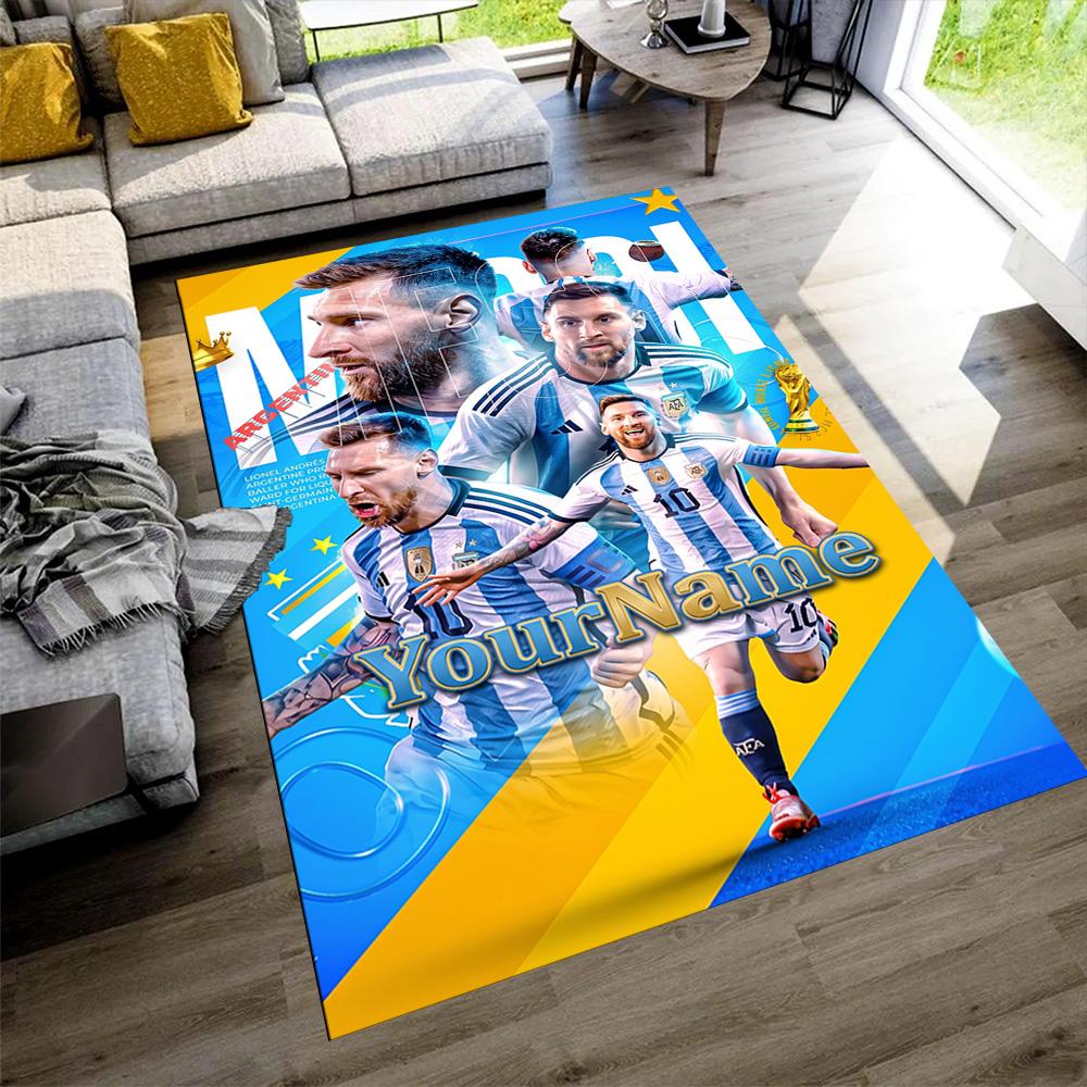 Messi Customize Text Carpet Perfect for Dining Room Outdoor Bedrooms Entryway Antislip Carpet Office home decor Wedding Party Gift