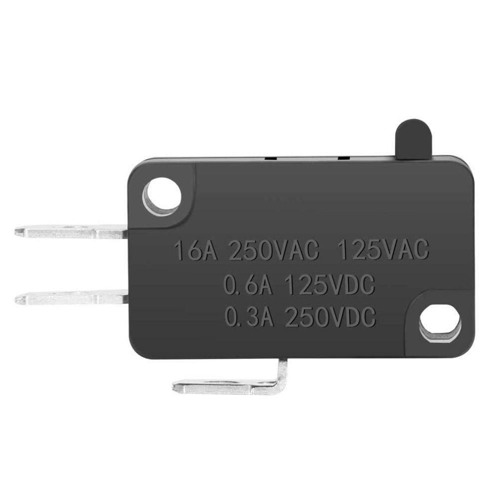 12Pcs Useful 125V/250V 16A SPDT Snap Action Button Black Connector Actuator Micro Limit Switch Microwave Oven Door