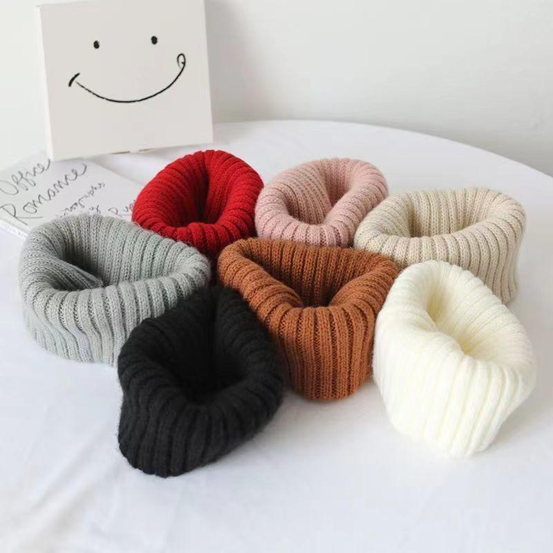 Зимний эластичный толстый накладной воротник шарф двухсторонний теплый женский трикотажный утеплитель для защиты шеи