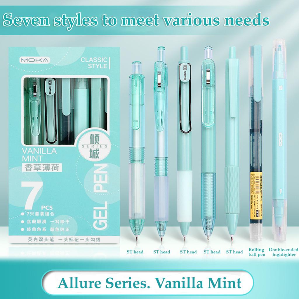 Ручка-кисть Вопрос Ручка INS Высоко выглядящая Студенческая Экзаменационная Специальная Быстросохнущие Чернила Нажимная Ручка Черная ST Наконечник 0,5 мм Гелевая Ручка Ручка для Подписи