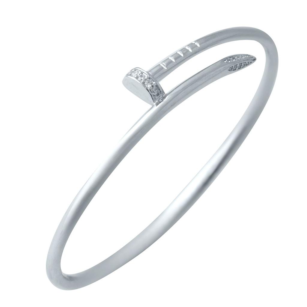 Silver Bracelet with Cubic Zirconia, Product Weight 12.78 G (2031062)