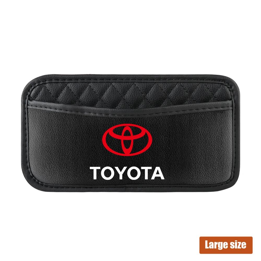 Leather Car Storage Pocket Seat Back/Door/Center Console Organizer for Toyotas TRD Autocollant Pegatina RAV4 Avensis Yaris Reiz