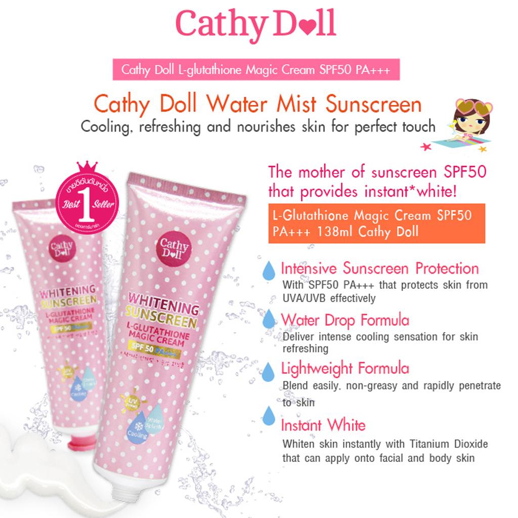 Karmart CATHY DOLL L-GLUTATHIONE MAGIC CREAM SPF50 PA+++ 60 мл - Тайский уход за кожей