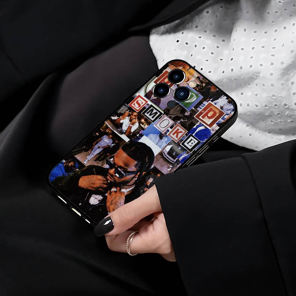 Чехол для телефона с изображением известного рэпера Pop Smoke для IPhone 17 15 Pro Max 14 Pro 12 11 13 Mini X XR XS 16 Plus SE Задняя крышка