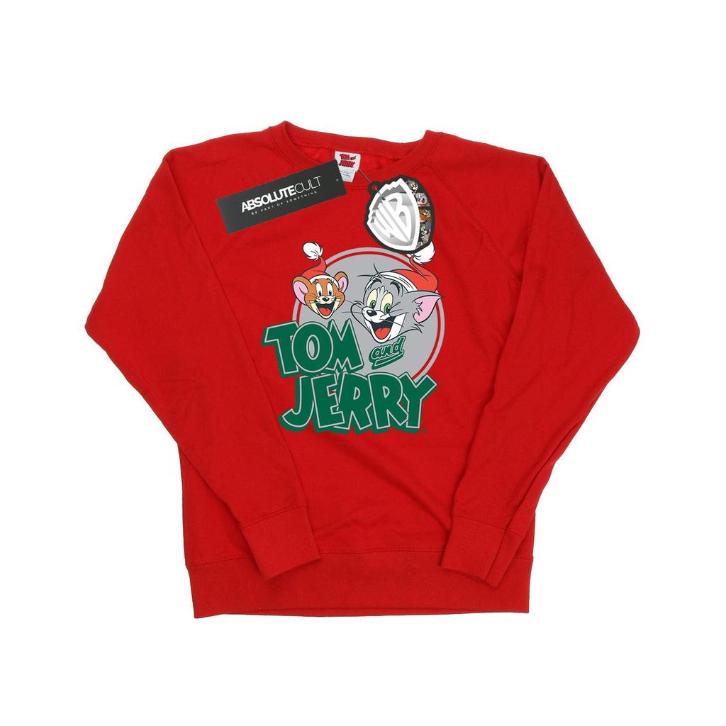 Tom and Jerry Женский/женский свитшот с рождественскими поздравлениями