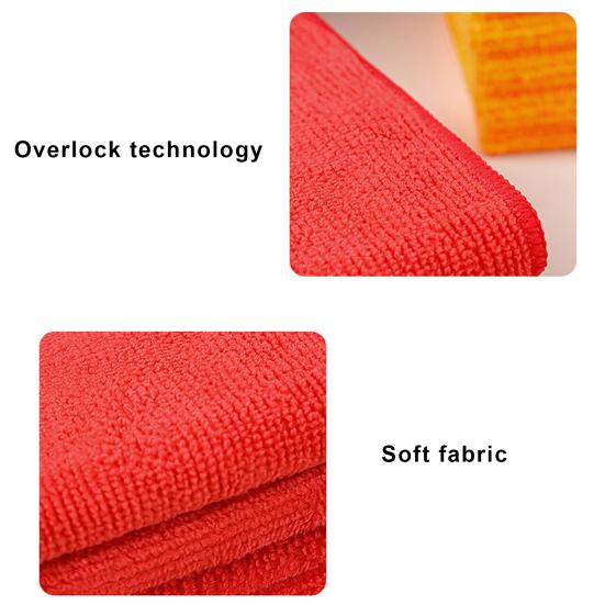 Салфетка для чистки из микрофибры, 9 цветов, впитывающая безворсовая тряпка для мытья посуды с усиленными краями, многоразовые тряпки для чистки