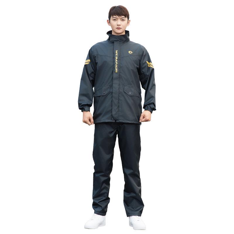 Мужской мотоциклетный дождевой костюм: Раздельный костюм (куртка и брюки) для курьеров по доставке еды, защита от шторма