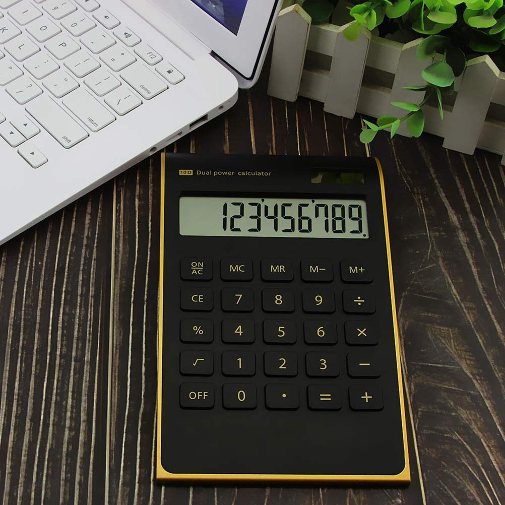 SMART SPACE Business Solar Office Standard Function Dual Solar and Battery Power Function Calculator, Calculator, Calculator, 10-Digit Calculator,
