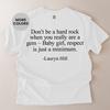 Футболка Comfort Colors с цитатой Gem Energy и детская футболка Don't Be a Hard Rock Baby Girl Respect Минималистичная уличная одежда Подарок Тренд Вдохновляющая футболка