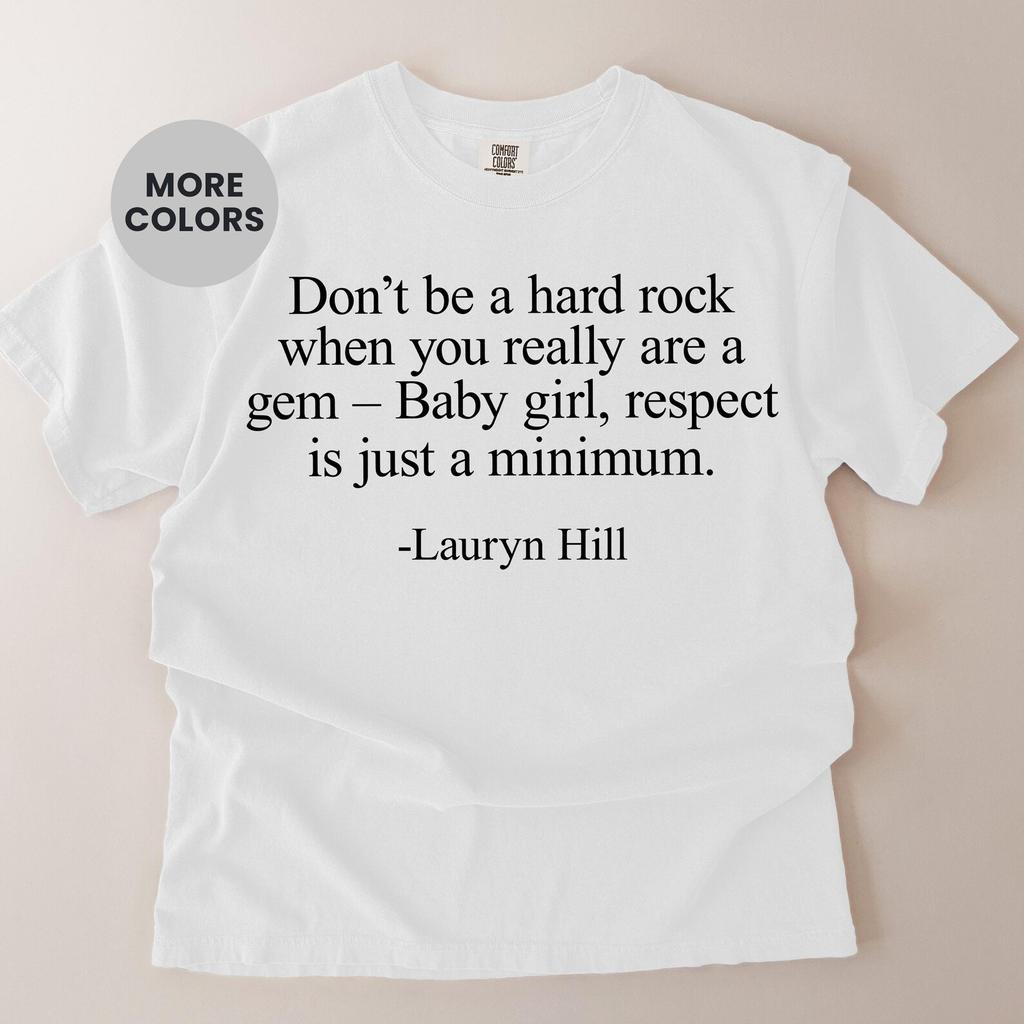 Футболка Comfort Colors с цитатой Gem Energy и детская футболка Don't Be a Hard Rock Baby Girl Respect Минималистичная уличная одежда Подарок Тренд Вдохновляющая футболка
