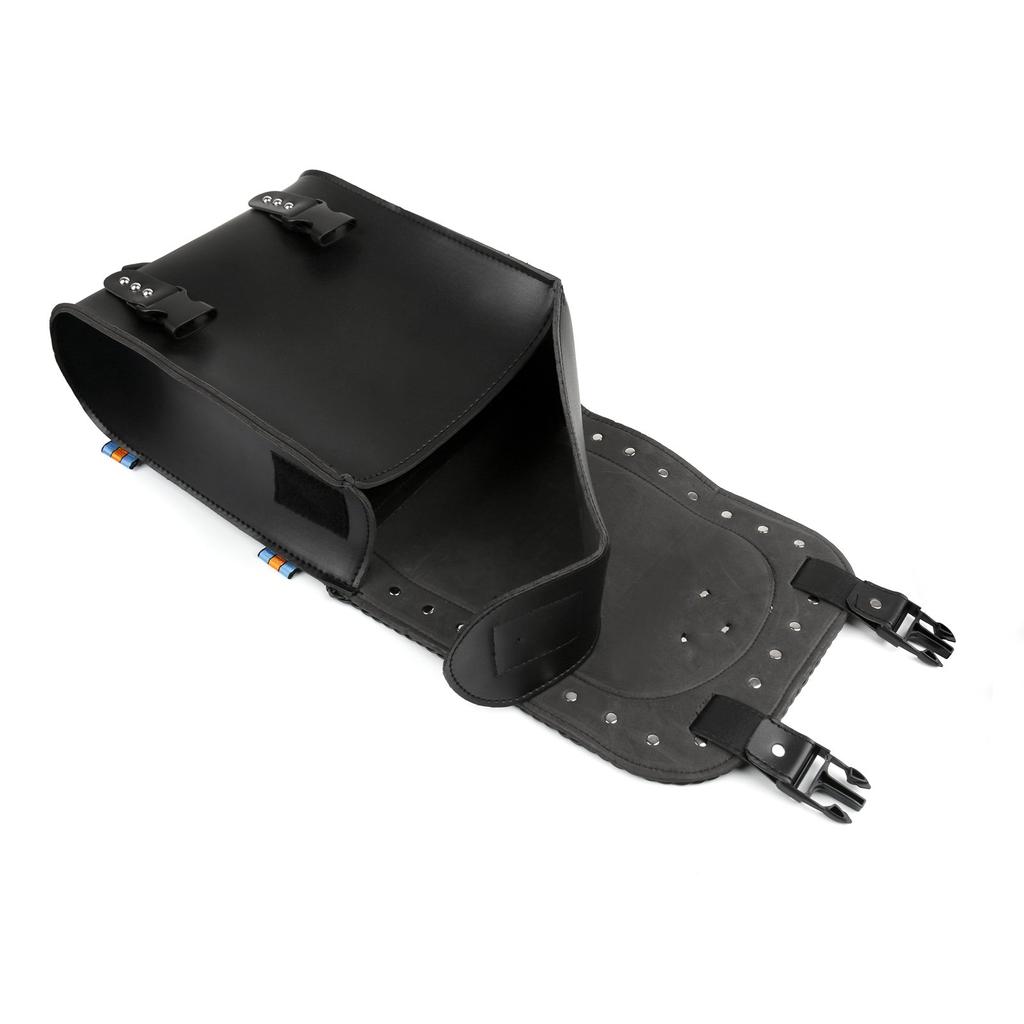 Bruce Shark Motorcycle Round Saddle Tool Waterproof PU Side Black & Saddlebag, Barrel, Bag, Bag, Bag,