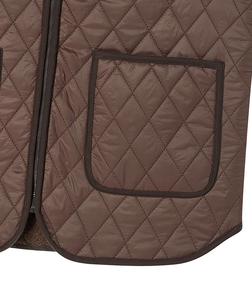 Beyond Closet Стеганый жилет с нашивкой Patch Point, 1 л, коричневый