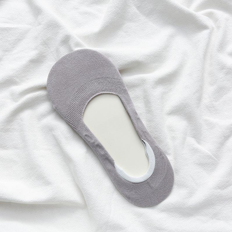 Women's Low Cut Summer Invisible Solid Color Boat Socks Thin Non-slip Socks